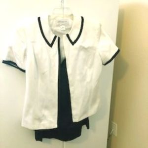 Black and White Dress Skirt Suit